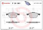 P 24 061X Brzdové destičky BREMBO XTRA LINE BREMBO