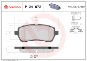 P 24 072 Brzdové destičky BREMBO