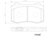 P24073N Sada brzdových destiček, kotoučová brzda PRIME LINE - Ceramic BREMBO