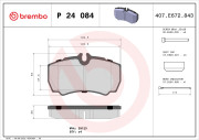 P 24 084 Brzdové destičky BREMBO