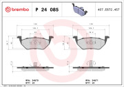 P 24 085 Brzdové destičky BREMBO