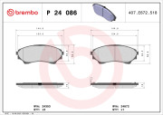 P 24 086 Brzdové destičky BREMBO