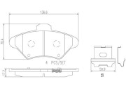 P24095N Sada brzdových destiček, kotoučová brzda PRIME LINE - Ceramic BREMBO