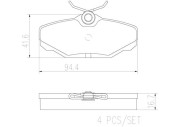 P24132N Sada brzdových destiček, kotoučová brzda PRIME LINE - Ceramic BREMBO