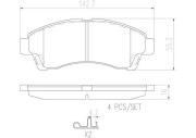 P24149N Sada brzdových destiček, kotoučová brzda PRIME LINE - Ceramic BREMBO