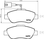 P 24 150 Sada brzdových destiček, kotoučová brzda PRIME LINE BREMBO