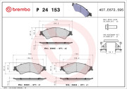 P 24 153 Brzdové destičky BREMBO