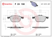 P 24 158 Brzdové destičky BREMBO