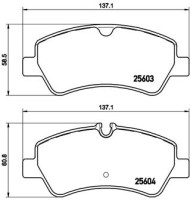 P 24 160 Brzdové destičky BREMBO