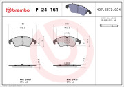 P 24 161 Brzdové destičky BREMBO