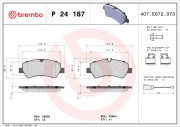 P 24 187 Brzdové destičky BREMBO