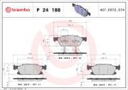 P 24 188 Brzdové destičky BREMBO