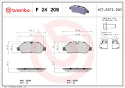 P 24 209 Brzdové destičky BREMBO