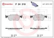 P 24 210 Brzdové destičky BREMBO