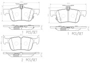 P24217N Sada brzdových destiček, kotoučová brzda PRIME LINE - Ceramic BREMBO