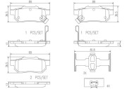 P28025N Sada brzdových destiček, kotoučová brzda PRIME LINE - Ceramic BREMBO