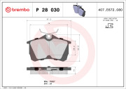 P 28 030 Brzdové destičky BREMBO