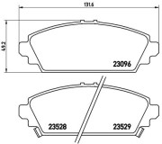 P 28 031 Sada brzdových destiček, kotoučová brzda PRIME LINE BREMBO