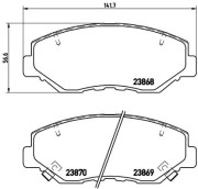 P 28 035X Sada brzdových destiček, kotoučová brzda XTRA LINE BREMBO