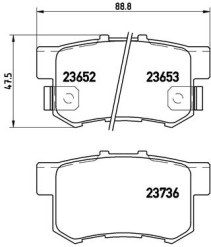 P 28 039 Sada brzdových destiček, kotoučová brzda PRIME LINE BREMBO