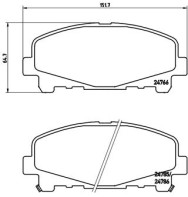 P 28 043 Brzdové destičky BREMBO