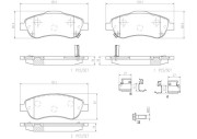 P28045N Sada brzdových destiček, kotoučová brzda PRIME LINE - Ceramic BREMBO