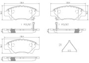 P28050N Sada brzdových destiček, kotoučová brzda PRIME LINE - Ceramic BREMBO