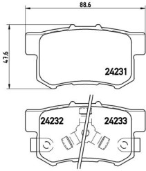 P 28 051 Brzdové destičky BREMBO