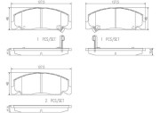 P28055N Sada brzdových destiček, kotoučová brzda PRIME LINE - Ceramic BREMBO