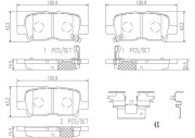 P28057N Sada brzdových destiček, kotoučová brzda PRIME LINE - Ceramic BREMBO