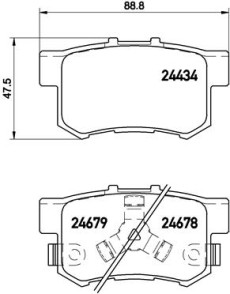 P 28 061 Sada brzdových destiček, kotoučová brzda PRIME LINE BREMBO