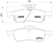 P 28 070 Sada brzdových destiček, kotoučová brzda PRIME LINE BREMBO