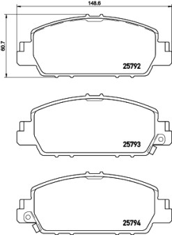 P 28 077 Brzdové destičky BREMBO