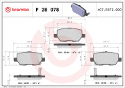 P 28 078 Brzdové destičky BREMBO