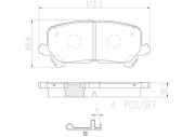 P28088N Sada brzdových destiček, kotoučová brzda PRIME LINE - Ceramic BREMBO