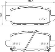 P 28 090 Sada brzdových destiček, kotoučová brzda PRIME LINE BREMBO