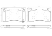 P28106N BREMBO sada brzdových platničiek kotúčovej brzdy P28106N BREMBO