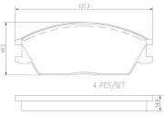 P30001N Sada brzdových destiček, kotoučová brzda PRIME LINE - Ceramic BREMBO