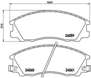 P 30 017 Sada brzdových destiček, kotoučová brzda PRIME LINE BREMBO