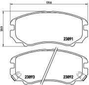 P 30 018X Sada brzdových destiček, kotoučová brzda XTRA LINE BREMBO