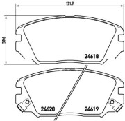 P 30 031 Sada brzdových destiček, kotoučová brzda PRIME LINE BREMBO