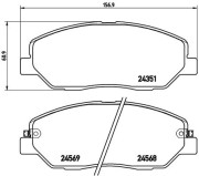 P 30 036 Brzdové destičky BREMBO