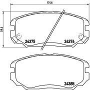 P 30 038 Brzdové destičky BREMBO