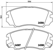 P 30 043 Brzdové destičky BREMBO