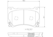 P30052N Sada brzdových destiček, kotoučová brzda PRIME LINE - Ceramic BREMBO