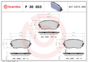 P 30 053 Brzdové destičky BREMBO