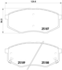 P 30 055 Brzdové destičky BREMBO