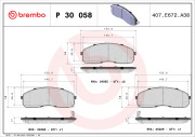 P 30 058 Brzdové destičky BREMBO