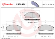 P30058N Sada brzdových destiček, kotoučová brzda PRIME LINE - Ceramic BREMBO