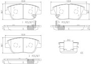 P30066N Sada brzdových destiček, kotoučová brzda PRIME LINE - Ceramic BREMBO